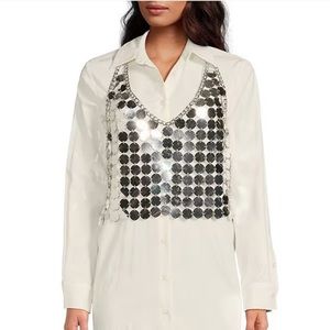 Sequin Sleeveless Chain top